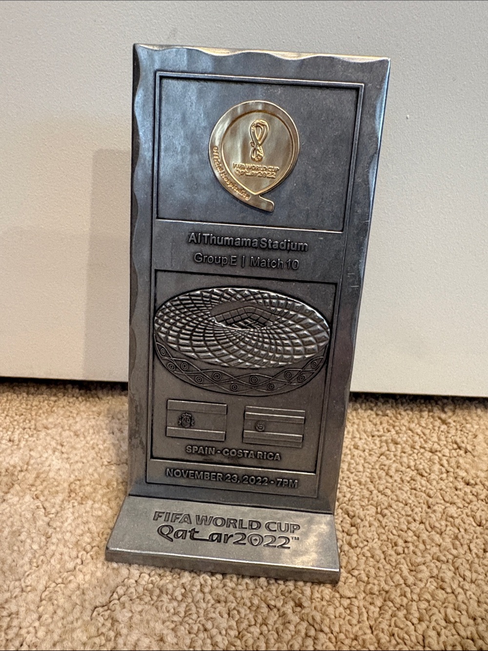 FIFA World Cup Qatar 2022 Commemorative Stadium Plaque